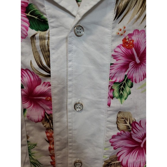 SSLR Button Up Hawaiian Shirt Hibiscus Medium M 100% Cotton new other Mens - Picture 2 of 9